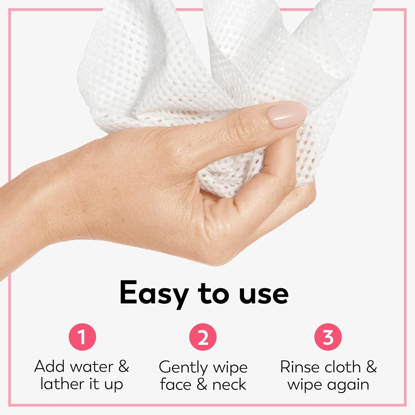 Daily Facials, Daily Clean Makeup Removing Facial Cleansing Wipes, 5-In-1 Water Activated Cloths, Exfoliates, Tones and Hydrates Skin, 66 Count